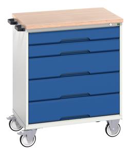 Verso 800 x 550 x 980 Mobile 5 Drawer Multiplex Surface Bott Verso Mobile  Drawer Cupboard  Tool Trolleys and Tool Butlers 17/16927001.11 Verso 800 x 550 x 980 Mobile Cab 5D M.jpg